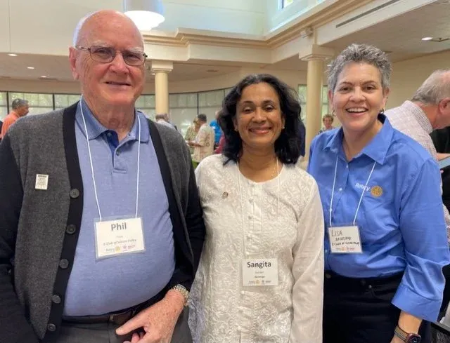 eClub Members Lisa and Phil with Sangita Seshadri of Saratoga Club